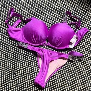 Victoria's Secret Vibrant Purple Bikini Set